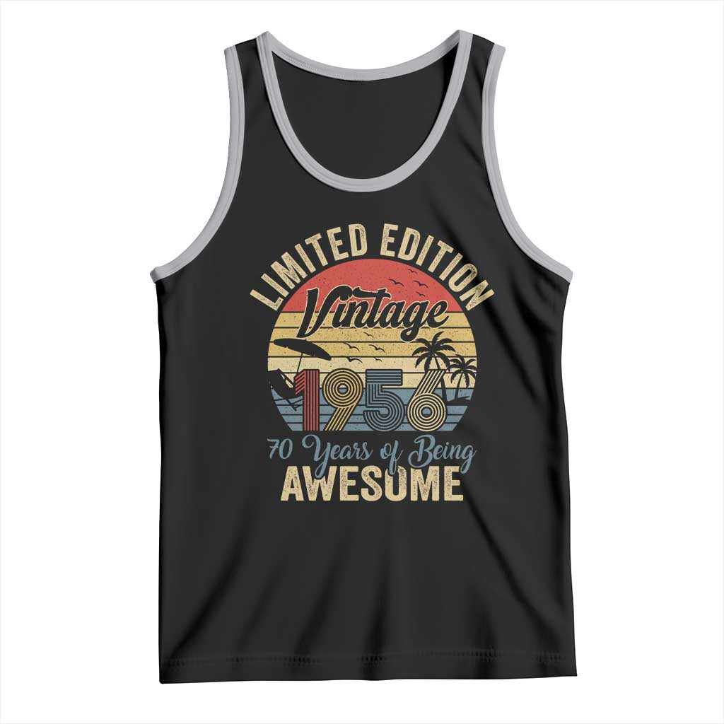 Funny 70th Birthday Tank Top Vintage 1956 Limited Edition 50 Year Old Bday Gifts