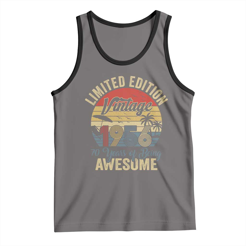 Funny 70th Birthday Tank Top Vintage 1956 Limited Edition 50 Year Old Bday Gifts