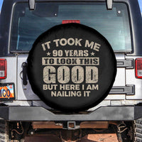 Funny 90th Birthday Spare Tire Cover Retro Grandpa Grandma Bday Gift