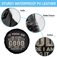 Funny 90th Birthday Spare Tire Cover Retro Grandpa Grandma Bday Gift