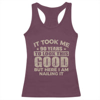 Funny 90th Birthday Racerback Tank Top Retro Grandpa Grandma Bday Gift