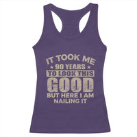 Funny 90th Birthday Racerback Tank Top Retro Grandpa Grandma Bday Gift