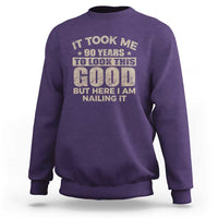 Funny 90th Birthday Sweatshirt Retro Grandpa Grandma Bday Gift