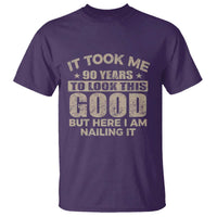 Funny 90th Birthday T Shirt Retro Grandpa Grandma Bday Gift
