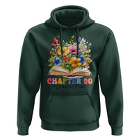 Personalized 90th Birthday Gift For Women Hoodie Custom Name Chapter 90 Flowers Book