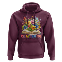Personalized 90th Birthday Gift For Women Hoodie Custom Name Chapter 90 Flowers Book