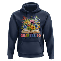 Personalized 90th Birthday Gift For Women Hoodie Custom Name Chapter 90 Flowers Book