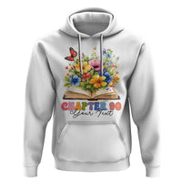 Personalized 90th Birthday Gift For Women Hoodie Custom Name Chapter 90 Flowers Book