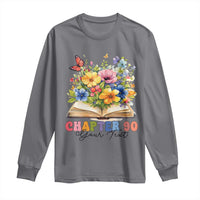 Personalized 90th Birthday Gift For Women Long Sleeve Shirt Custom Name Chapter 90 Flowers Book