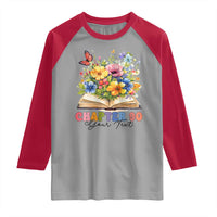 Personalized 90th Birthday Gift For Women Raglan Shirt Custom Name Chapter 90 Flowers Book