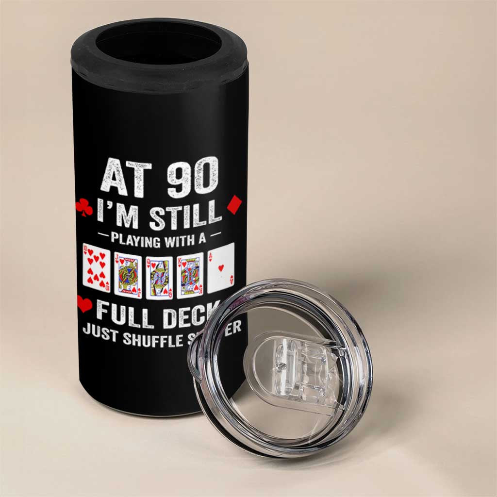 Funny 90th Birthday 4 in 1 Can Cooler Tumbler Funny 90 Year Old Cards