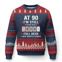 Funny 90th Birthday Ugly Christmas Sweater Funny 90 Year Old Cards