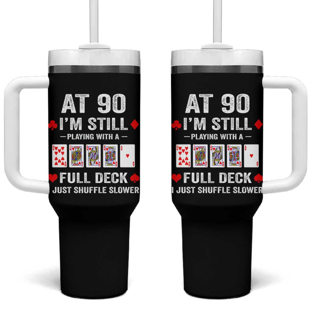 Funny 90th Birthday Tumbler With Handle Funny 90 Year Old Cards
