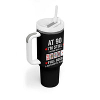 Funny 90th Birthday Tumbler With Handle Funny 90 Year Old Cards