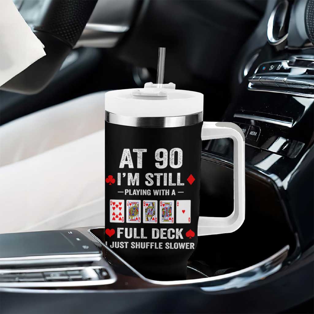 Funny 90th Birthday Tumbler With Handle Funny 90 Year Old Cards