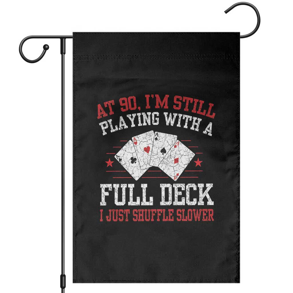 Funny 90th Birthday Garden Flag Retro Funny 90 Year Old Cards Bday Gifts