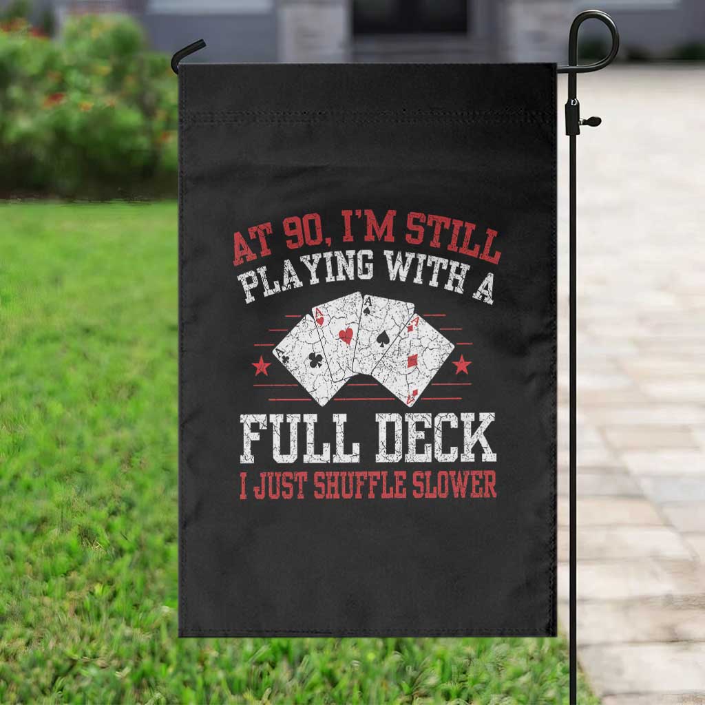 Funny 90th Birthday Garden Flag Retro Funny 90 Year Old Cards Bday Gifts