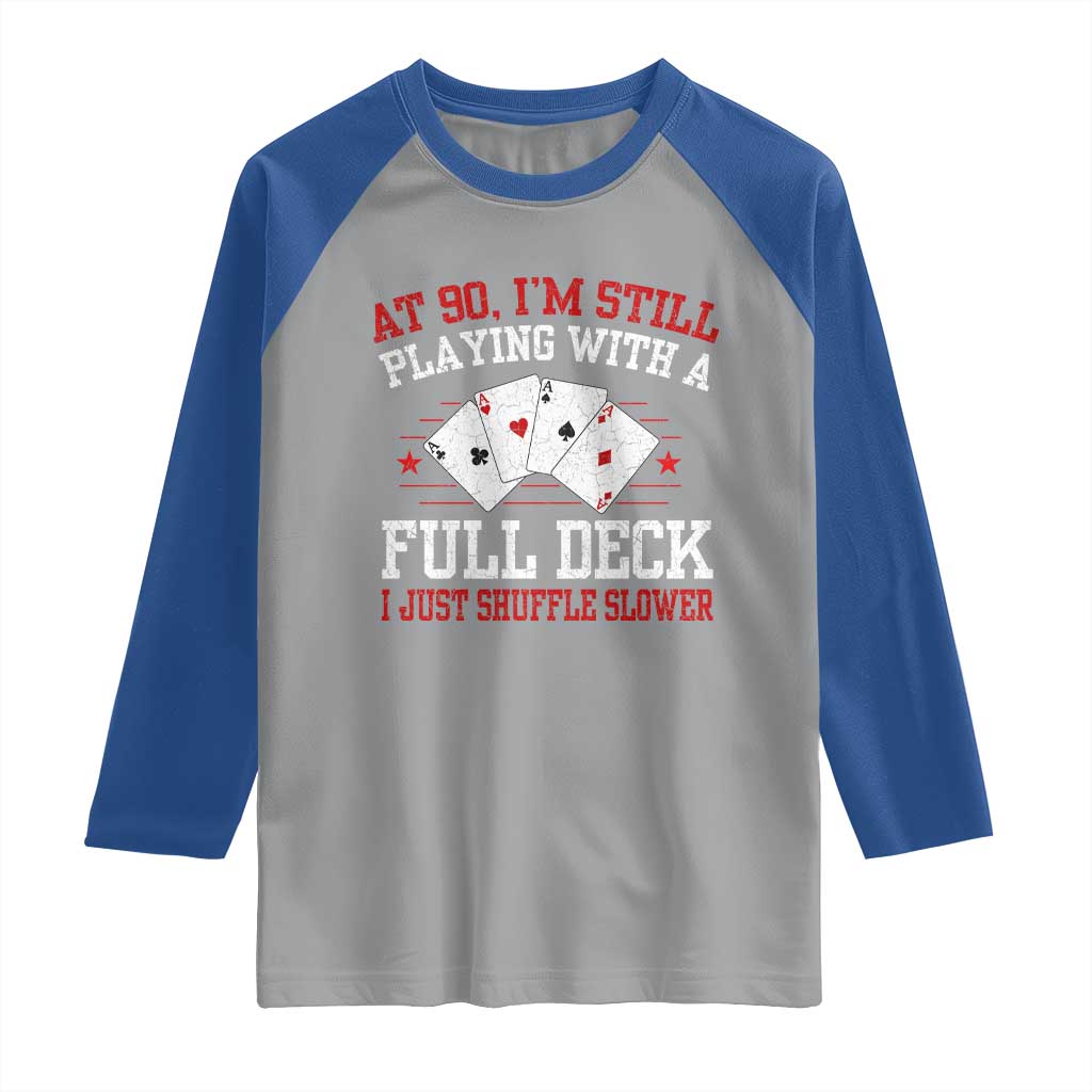 Funny 90th Birthday Raglan Shirt Retro Funny 90 Year Old Cards Bday Gifts