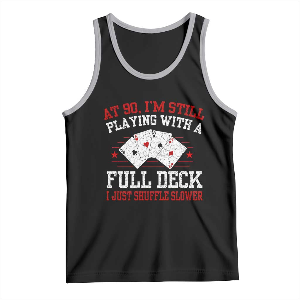 Funny 90th Birthday Tank Top Retro Funny 90 Year Old Cards Bday Gifts
