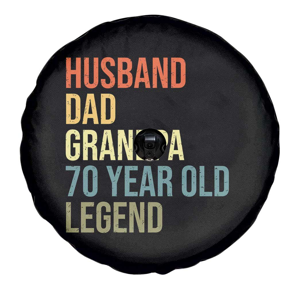 70th Birthday Spare Tire Cover Husband Dad Grandpa 70 Year Old Legend