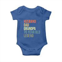 70th Birthday Baby Onesie Husband Dad Grandpa 70 Year Old Legend