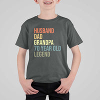 70th Birthday T Shirt For Kid Husband Dad Grandpa 70 Year Old Legend