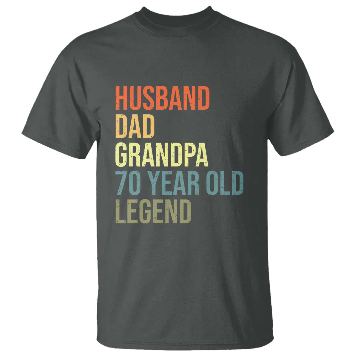70th Birthday T Shirt Husband Dad Grandpa 70 Year Old Legend