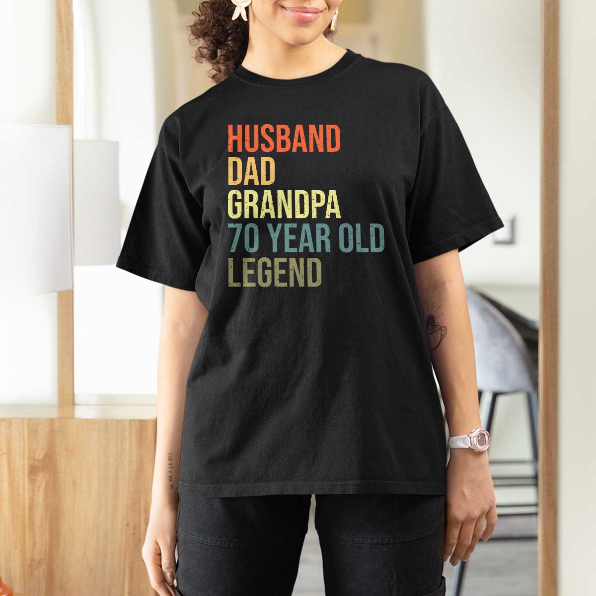 70th Birthday T Shirt For Women Husband Dad Grandpa 70 Year Old Legend