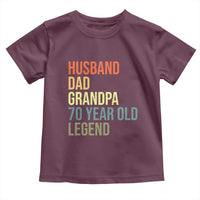 70th Birthday Toddler T Shirt Husband Dad Grandpa 70 Year Old Legend