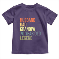 70th Birthday Toddler T Shirt Husband Dad Grandpa 70 Year Old Legend