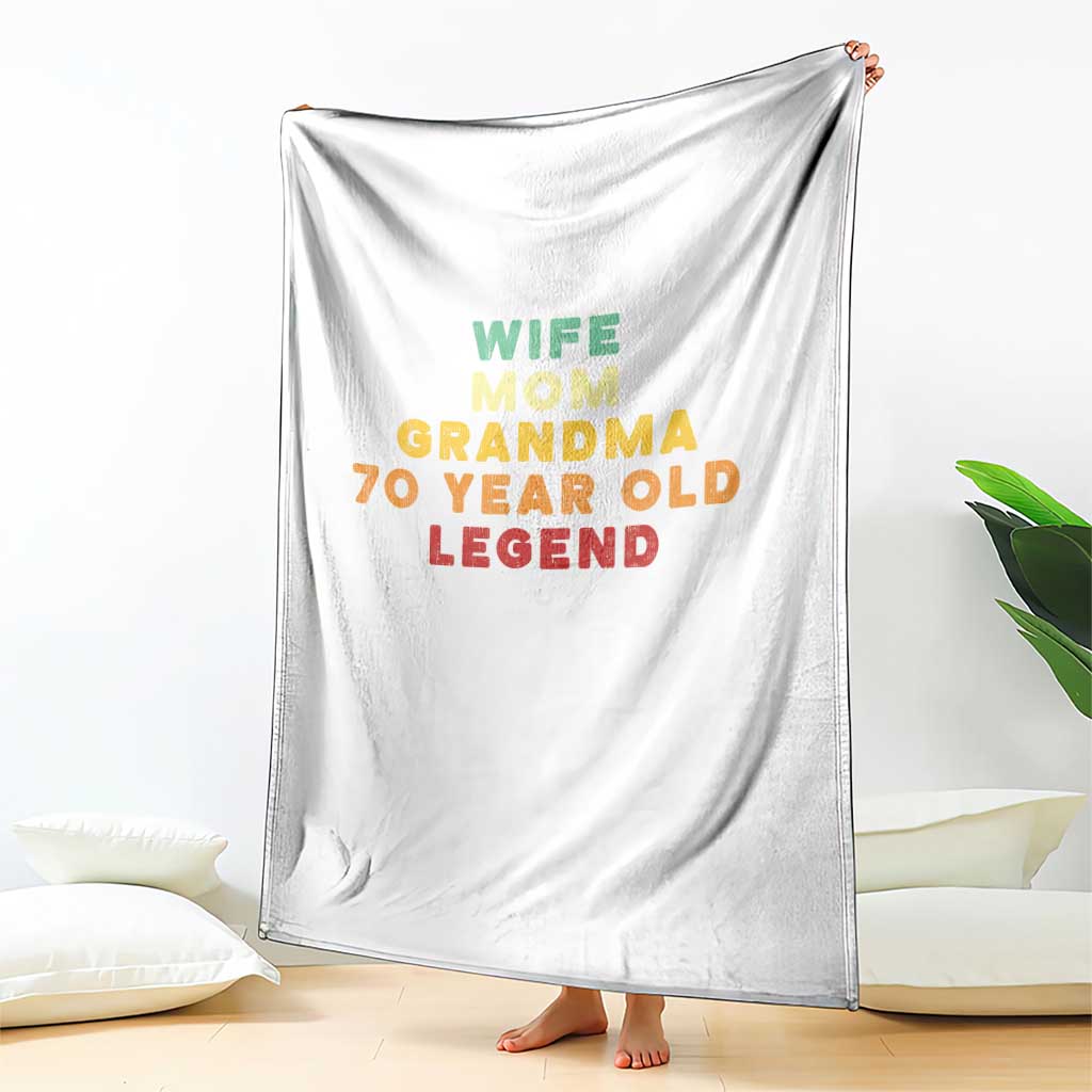 70th Birthday Gifts For Women Throw Blanket Wife Mom Grandma 70 Year Old Legend