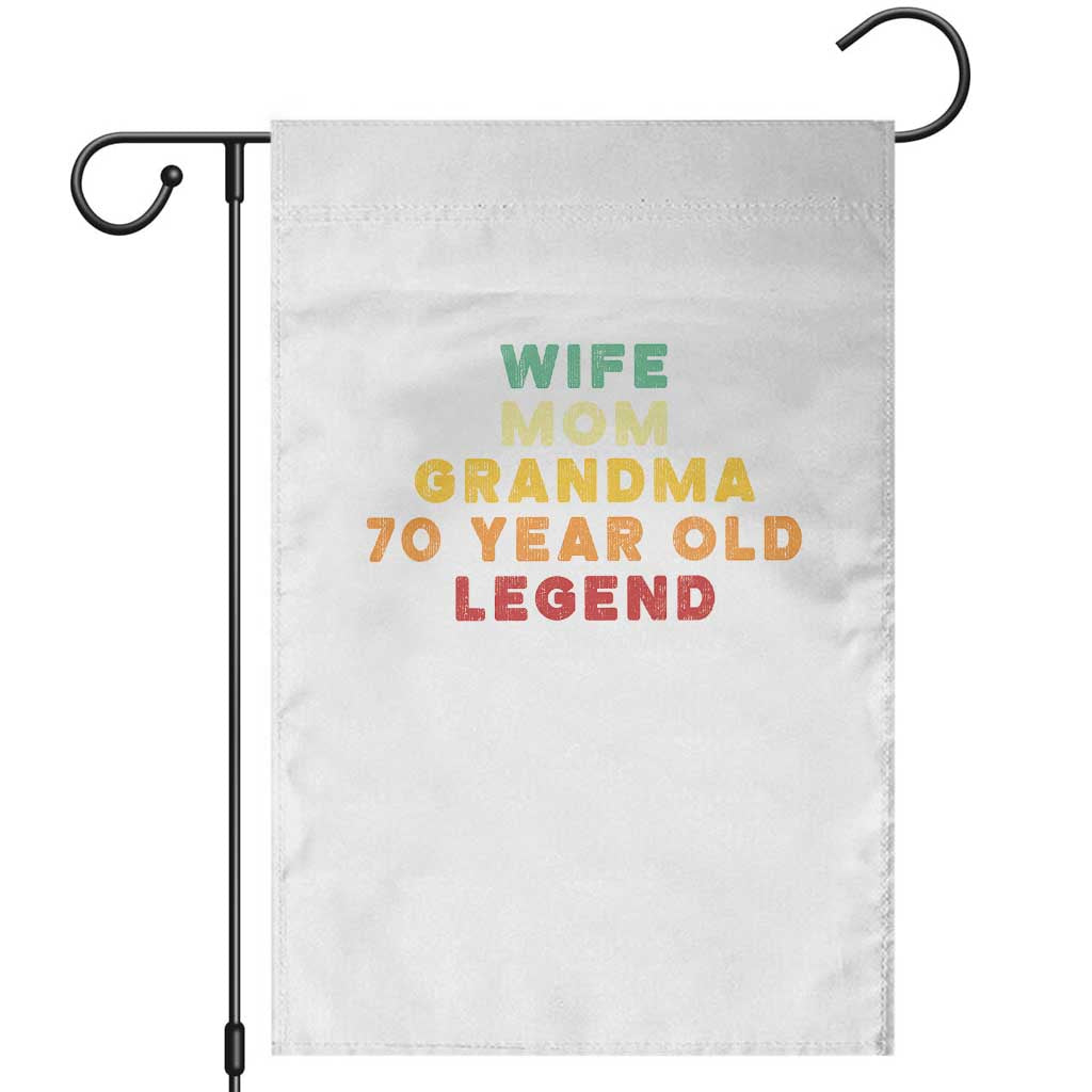 70th Birthday Gifts For Women Garden Flag Wife Mom Grandma 70 Year Old Legend
