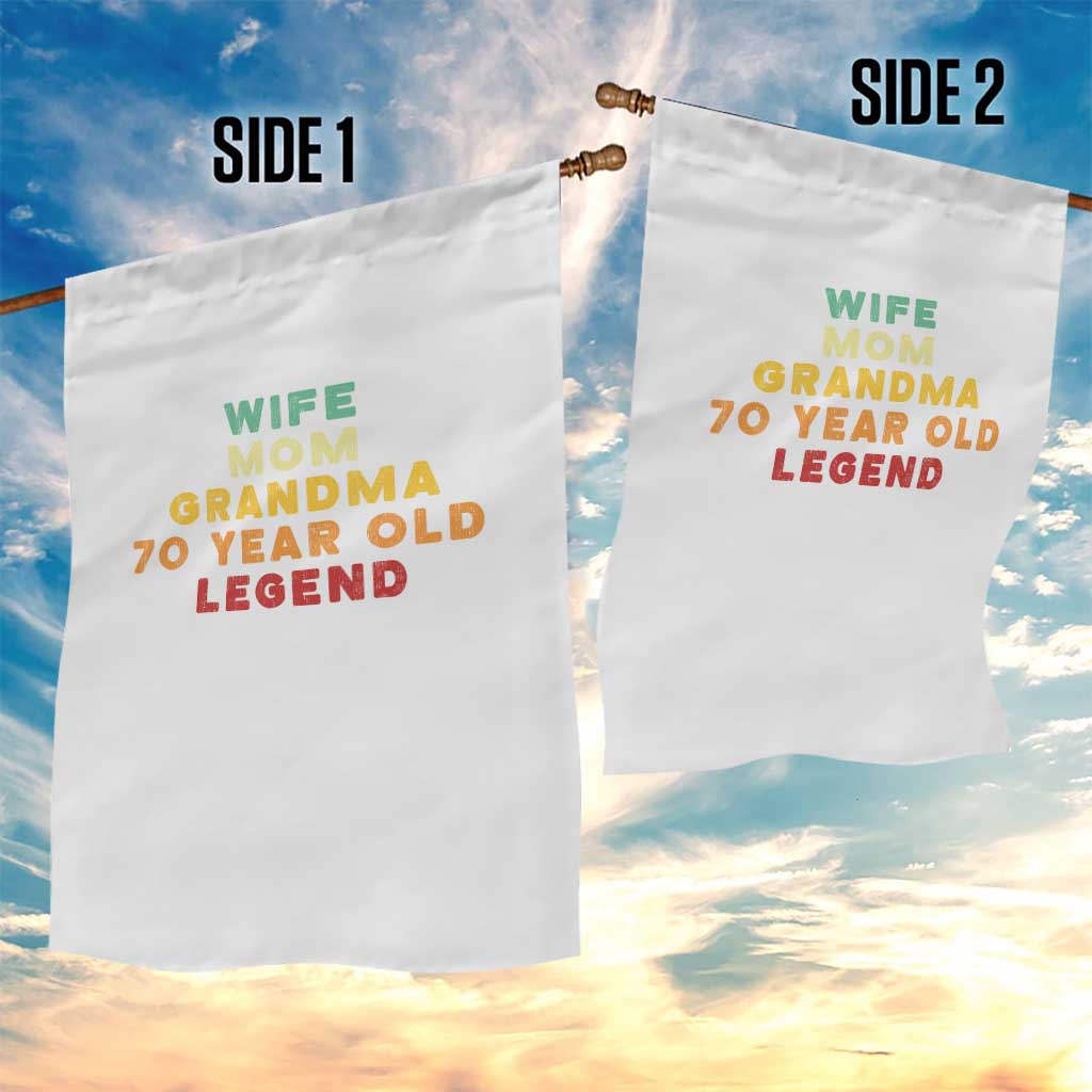70th Birthday Gifts For Women Garden Flag Wife Mom Grandma 70 Year Old Legend