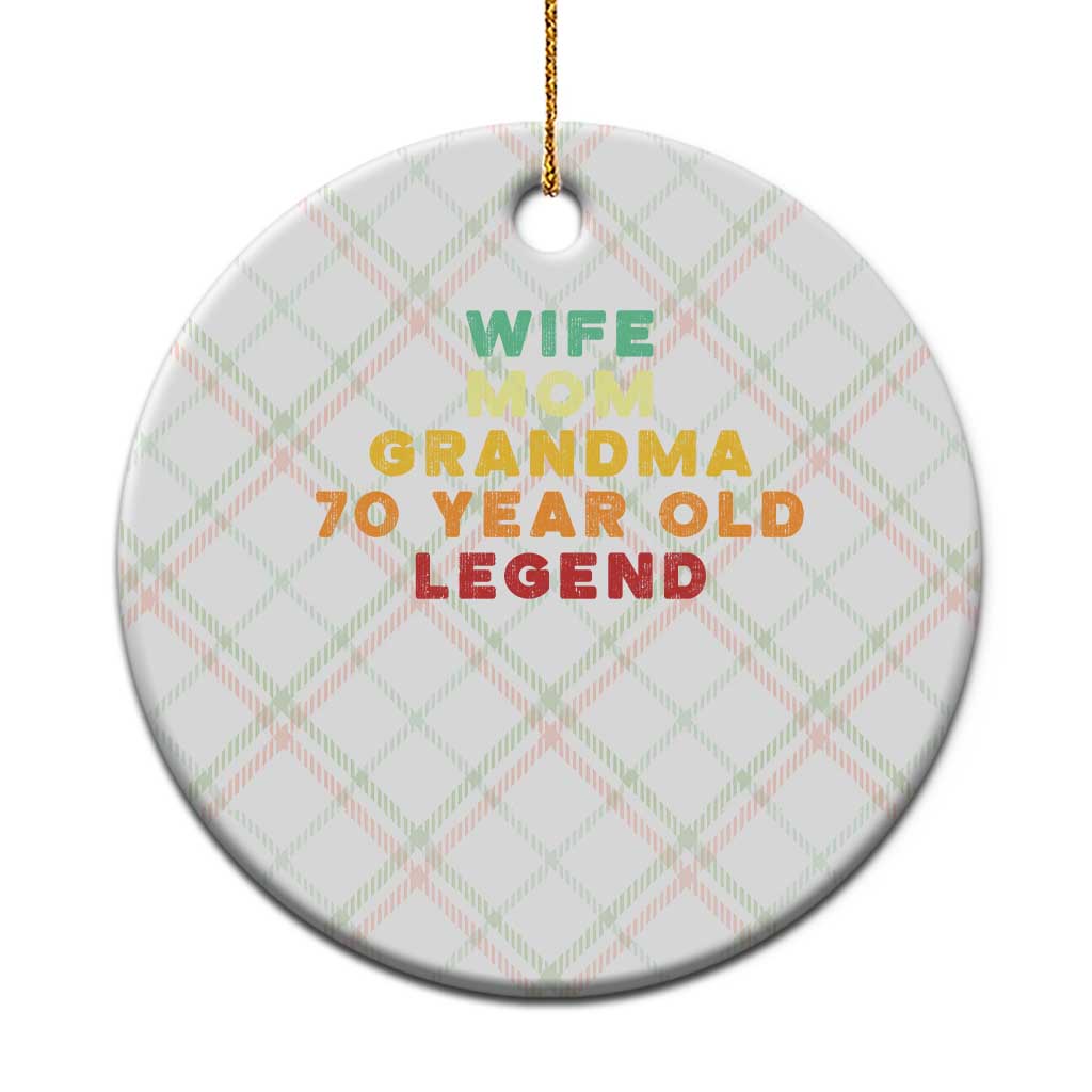 70th Birthday Gifts For Women Ceramic Ornament Wife Mom Grandma 70 Year Old Legend