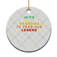 70th Birthday Gifts For Women Ceramic Ornament Wife Mom Grandma 70 Year Old Legend