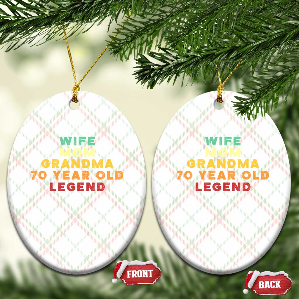 70th Birthday Gifts For Women Ceramic Ornament Wife Mom Grandma 70 Year Old Legend