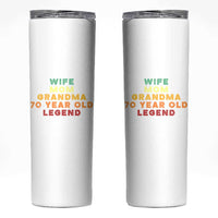 70th Birthday Gifts For Women Skinny Tumbler Wife Mom Grandma 70 Year Old Legend
