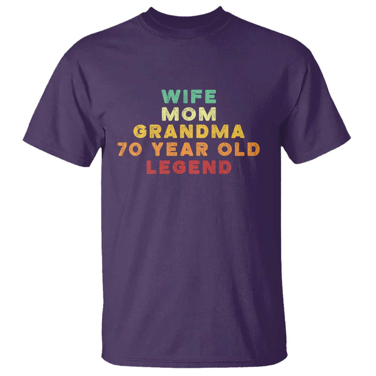 70th Birthday Gifts For Women T Shirt Wife Mom Grandma 70 Year Old Legend