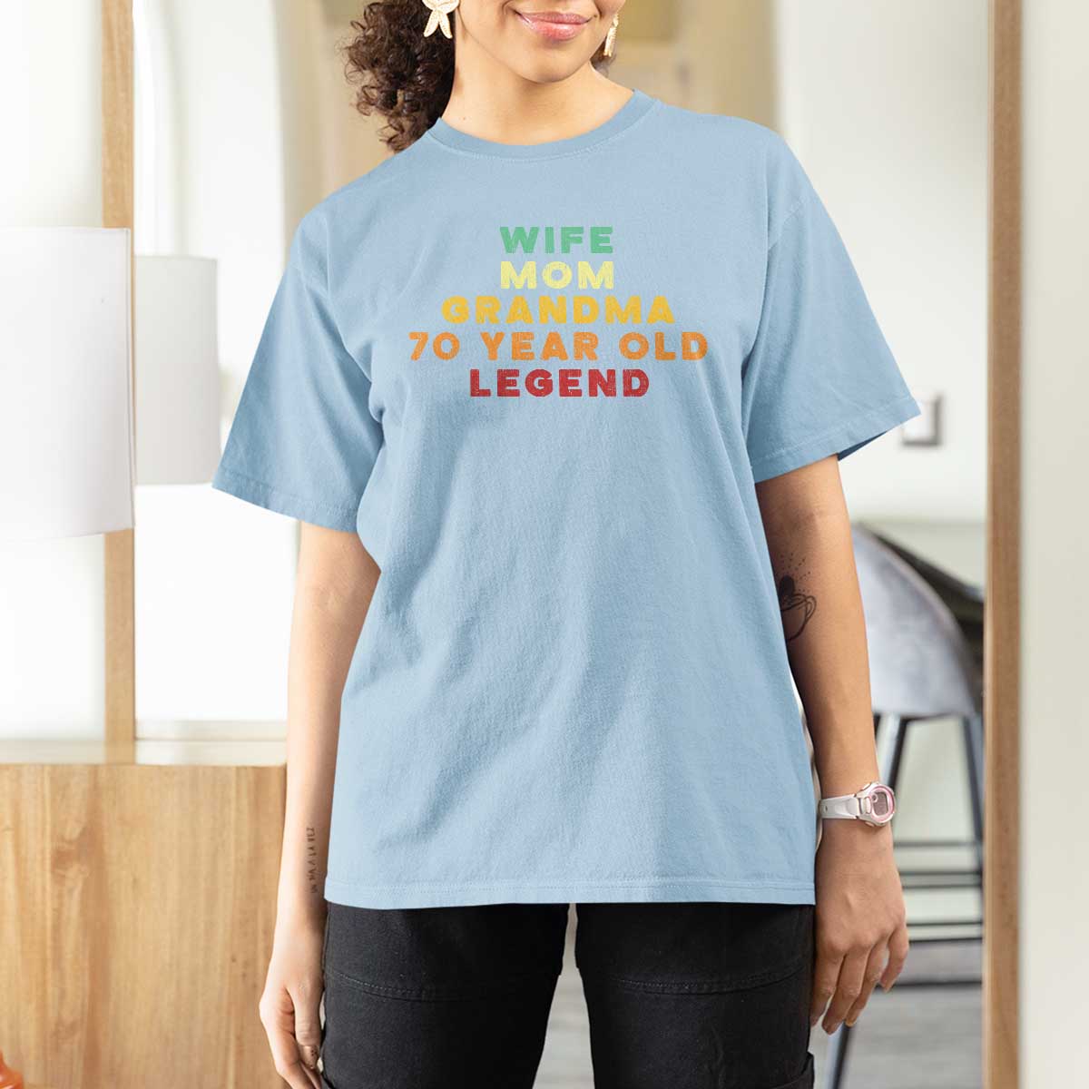 70th Birthday Gifts For Women T Shirt For Women Wife Mom Grandma 70 Year Old Legend