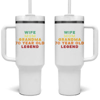 70th Birthday Gifts For Women Tumbler With Handle Wife Mom Grandma 70 Year Old Legend