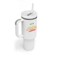70th Birthday Gifts For Women Tumbler With Handle Wife Mom Grandma 70 Year Old Legend