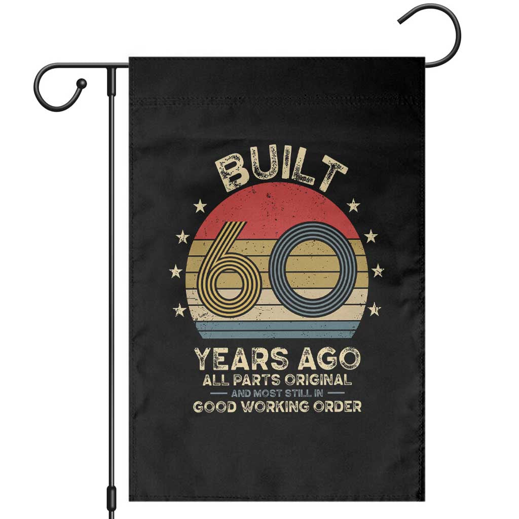 Funny 60th Birthday Garden Flag Vintage Retro Built 60 Years Ago