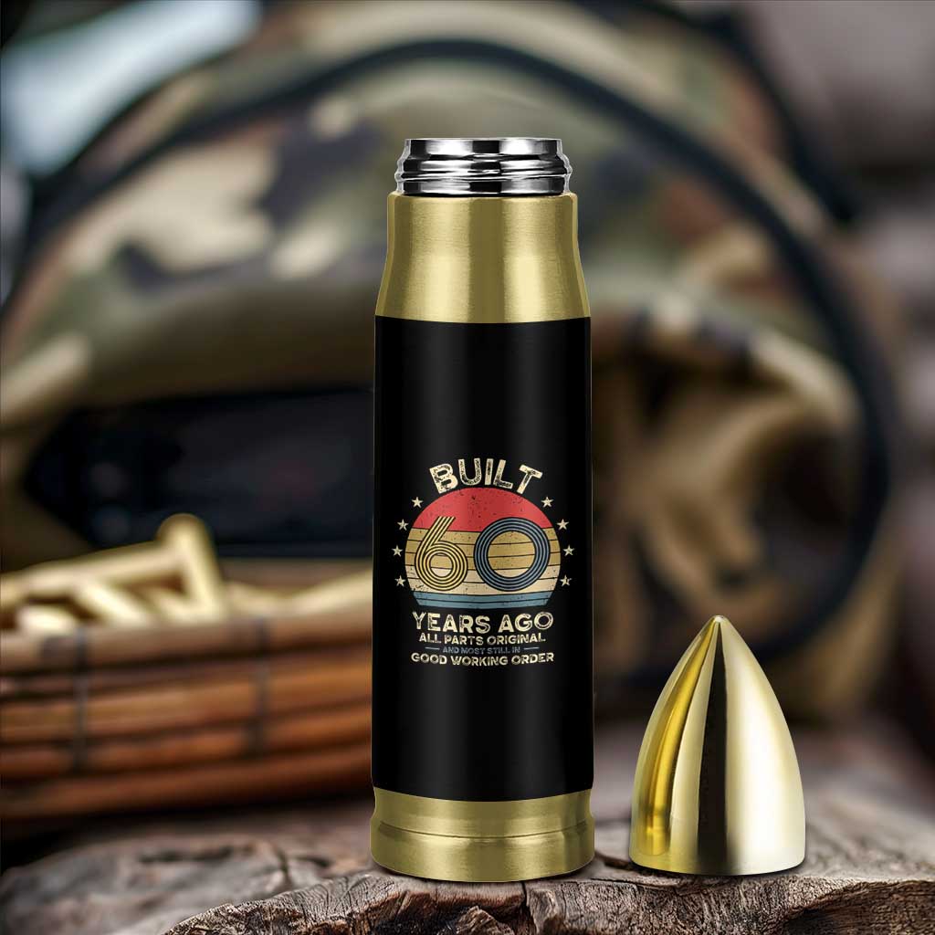 Funny 60th Birthday Bullet Tumbler Vintage Retro Built 60 Years Ago