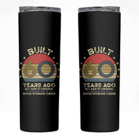 Funny 60th Birthday Skinny Tumbler Vintage Retro Built 60 Years Ago