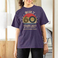 Funny 60th Birthday T Shirt For Women Vintage Retro Built 60 Years Ago