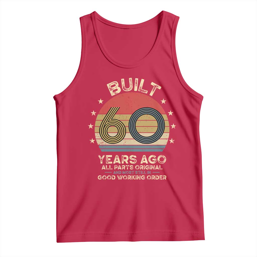 Funny 60th Birthday Tank Top Vintage Retro Built 60 Years Ago