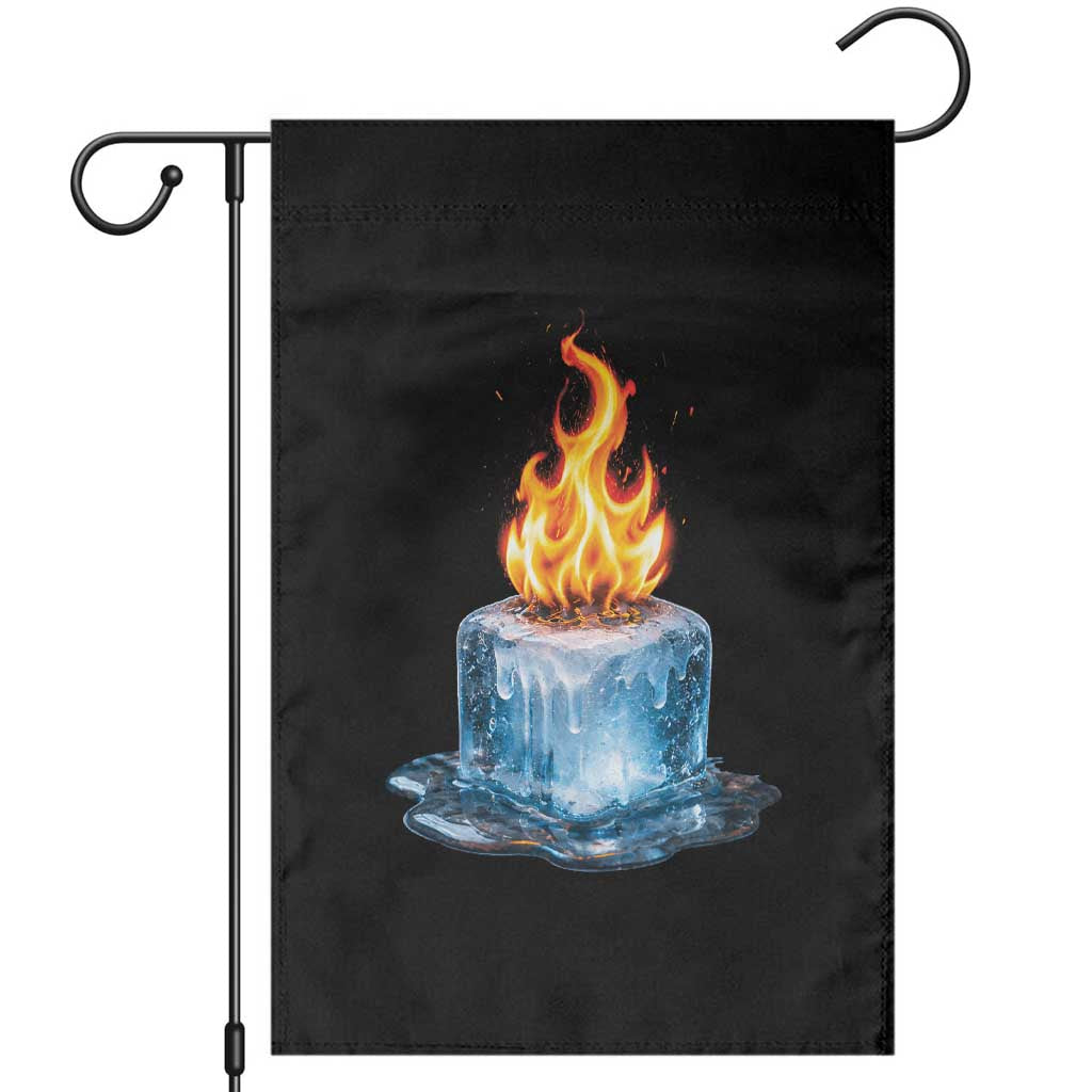 Subtle Anti Ice Garden Flag Ice Melting Satire Political Humor