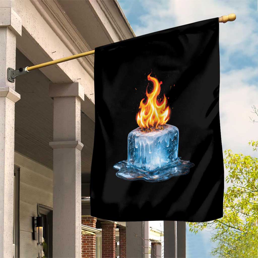 Subtle Anti Ice Garden Flag Ice Melting Satire Political Humor