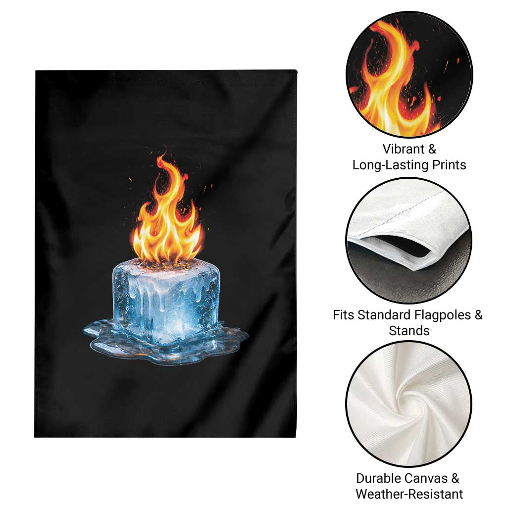 Subtle Anti Ice Garden Flag Ice Melting Satire Political Humor