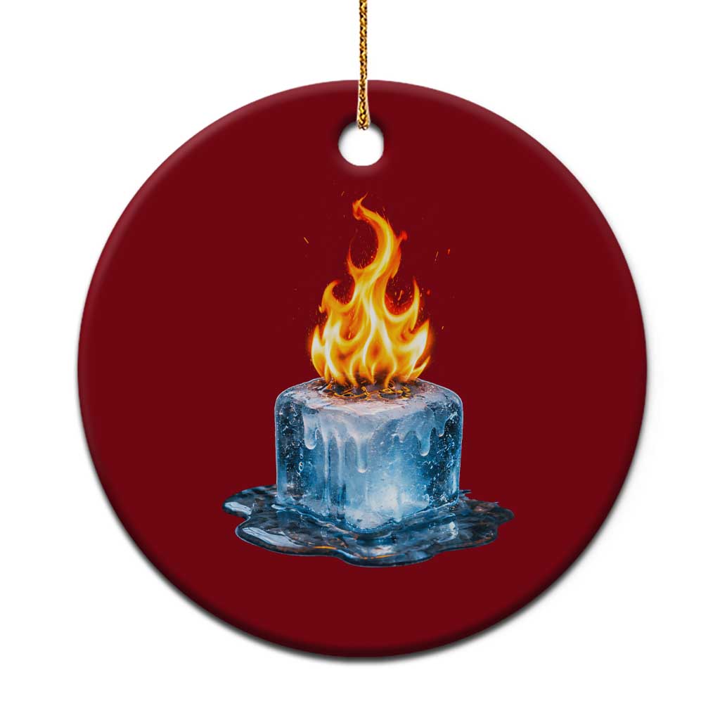 Subtle Anti Ice Ceramic Ornament Ice Melting Satire Political Humor